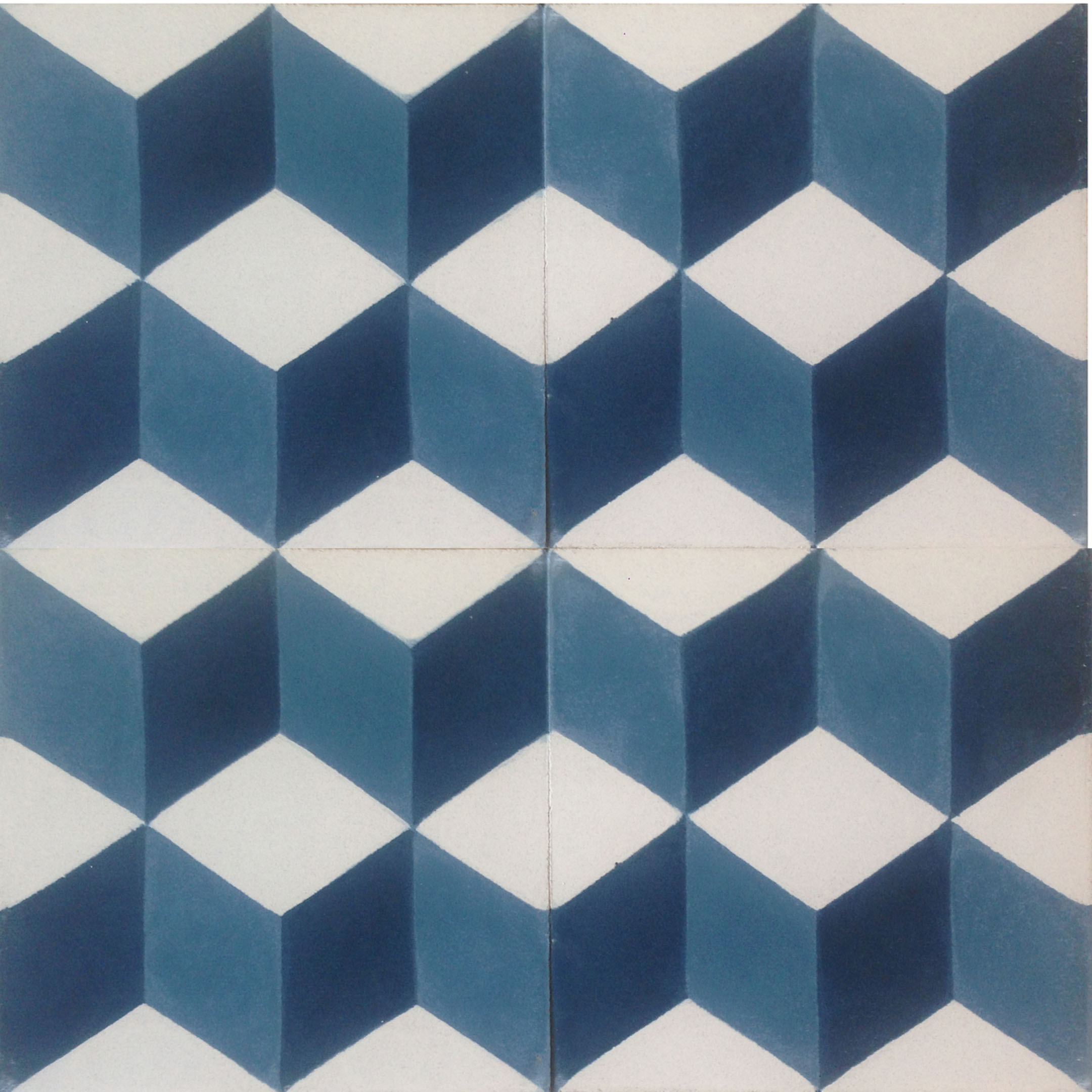 Geometric Midnight Blue Encaustic Tile 20cm*20cm*1.5cm